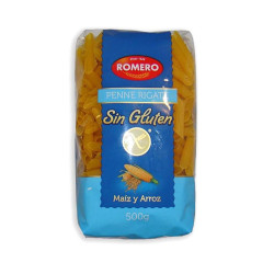 MACARRONES RALLADOS (PENNE RIGATE) SIN GLUTEN BOLSA 12/500g